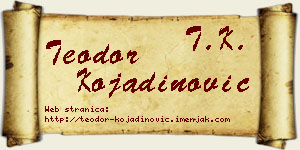 Teodor Kojadinović vizit kartica